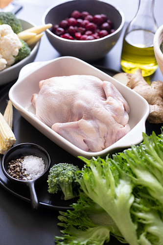 Тушка цыпленка-корнишон